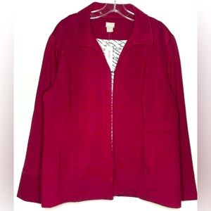 Chico’s Mulberry Red Jacket Size 2X